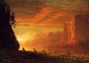 Albert Bierstadt Deer at Sunset oil painting artist